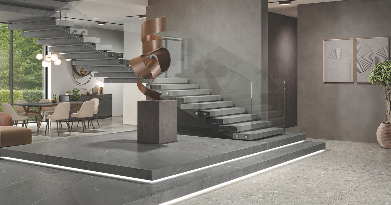 High-gloss black marble porcelain tiles for premium interior projects